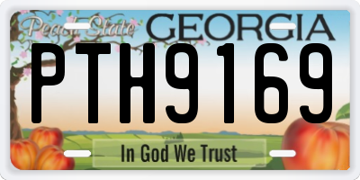 GA license plate PTH9169