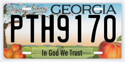 GA license plate PTH9170
