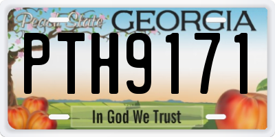GA license plate PTH9171