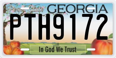 GA license plate PTH9172