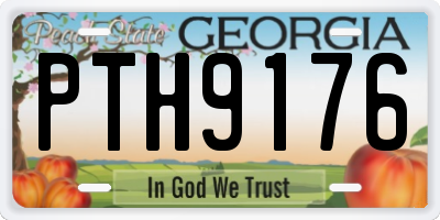 GA license plate PTH9176