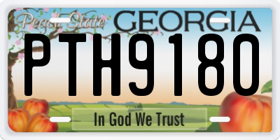 GA license plate PTH9180