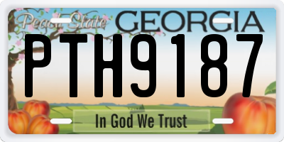 GA license plate PTH9187