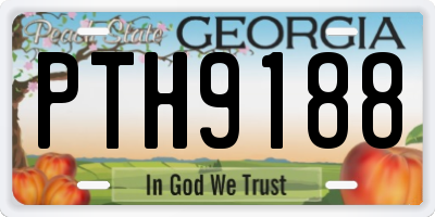 GA license plate PTH9188