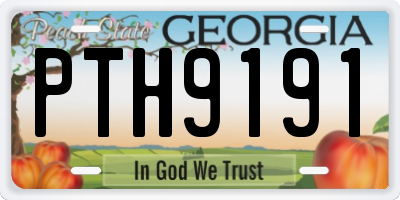 GA license plate PTH9191