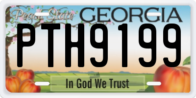 GA license plate PTH9199