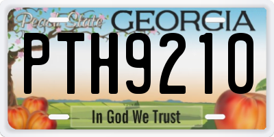 GA license plate PTH9210
