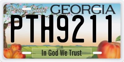 GA license plate PTH9211