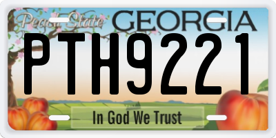 GA license plate PTH9221