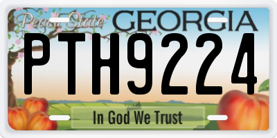 GA license plate PTH9224