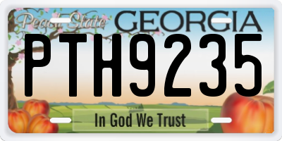 GA license plate PTH9235