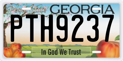 GA license plate PTH9237
