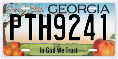 GA license plate PTH9241