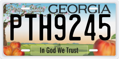 GA license plate PTH9245