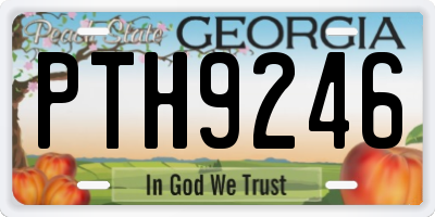 GA license plate PTH9246