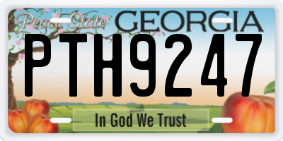 GA license plate PTH9247