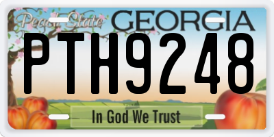 GA license plate PTH9248