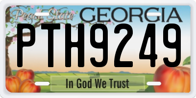 GA license plate PTH9249