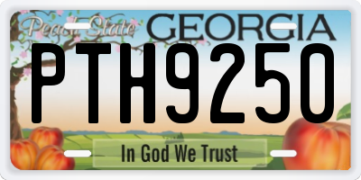 GA license plate PTH9250