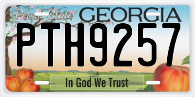 GA license plate PTH9257