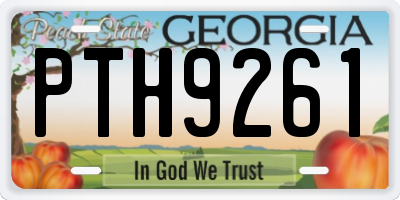 GA license plate PTH9261
