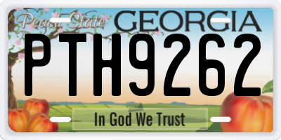 GA license plate PTH9262