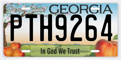 GA license plate PTH9264
