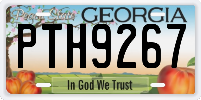 GA license plate PTH9267