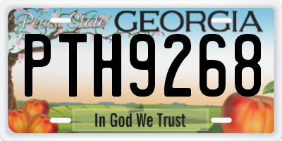 GA license plate PTH9268