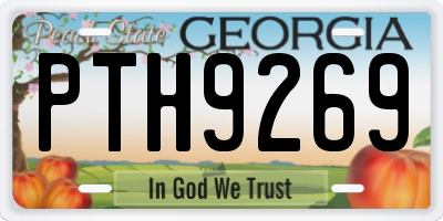 GA license plate PTH9269