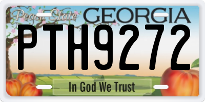 GA license plate PTH9272