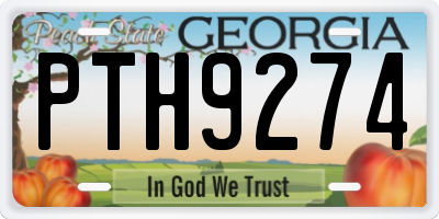 GA license plate PTH9274