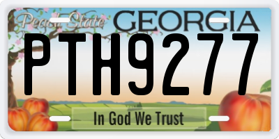 GA license plate PTH9277