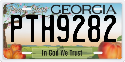 GA license plate PTH9282
