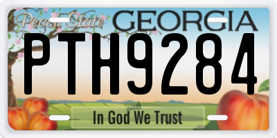GA license plate PTH9284
