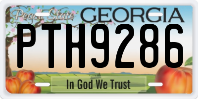 GA license plate PTH9286
