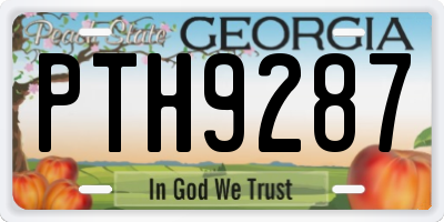GA license plate PTH9287