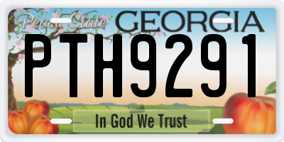 GA license plate PTH9291