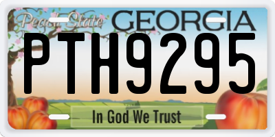 GA license plate PTH9295