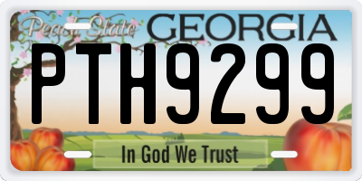GA license plate PTH9299