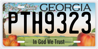 GA license plate PTH9323