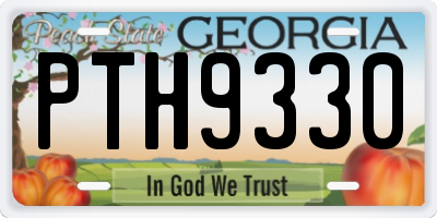 GA license plate PTH9330