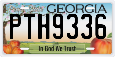 GA license plate PTH9336