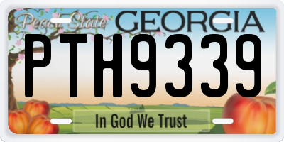 GA license plate PTH9339
