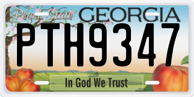 GA license plate PTH9347