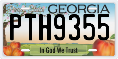 GA license plate PTH9355