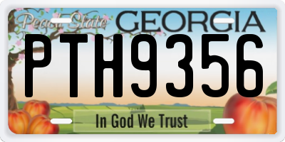 GA license plate PTH9356