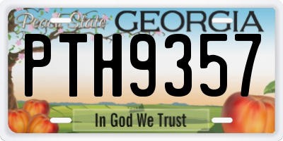 GA license plate PTH9357