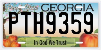 GA license plate PTH9359