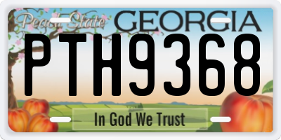 GA license plate PTH9368